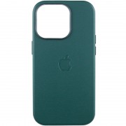 Кожаный чехол Leather Case (AAA) with MagSafe and Animation для Apple iPhone 14 Pro (6.1") Forest Green