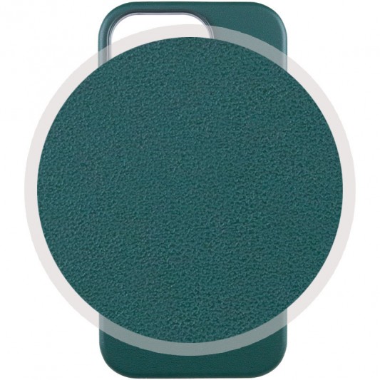 Кожаный чехол Leather Case (AAA) with MagSafe and Animation для Apple iPhone 14 Pro (6.1") Forest Green - изображение 1