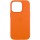 Кожаный чехол Leather Case (AAA) with MagSafe and Animation для Apple iPhone 14 Pro (6.1") Orange