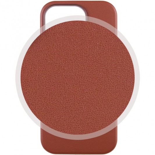 Кожаный чехол Leather Case (AAA) with MagSafe and Animation для Apple iPhone 14 Pro (6.1") Umber - изображение 1