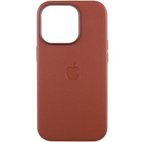 Шкіряний чохол Leather Case (AAA) with MagSafe and Animation для Apple iPhone 14 Pro Max (6.7") Umber