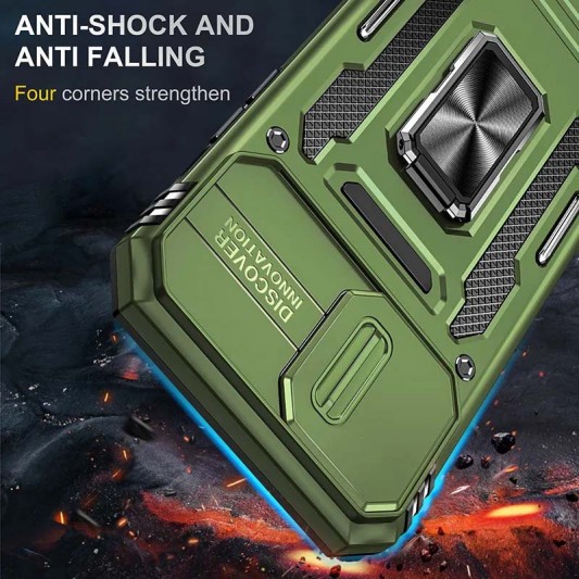 Ударостійкий чохол Camshield Army Ring для Apple iPhone 11 (6.1") Оливковий / Army Green - зображення 1 