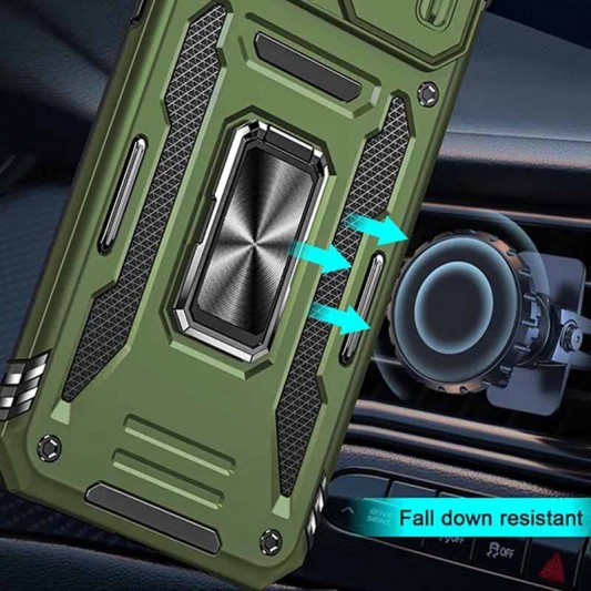 Ударостійкий чохол Camshield Army Ring для Apple iPhone 11 (6.1") Оливковий / Army Green - зображення 2 