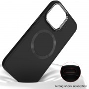 TPU чохол Bonbon Metal Style with MagSafe для Apple iPhone 11 (6.1"), Чорний / Black