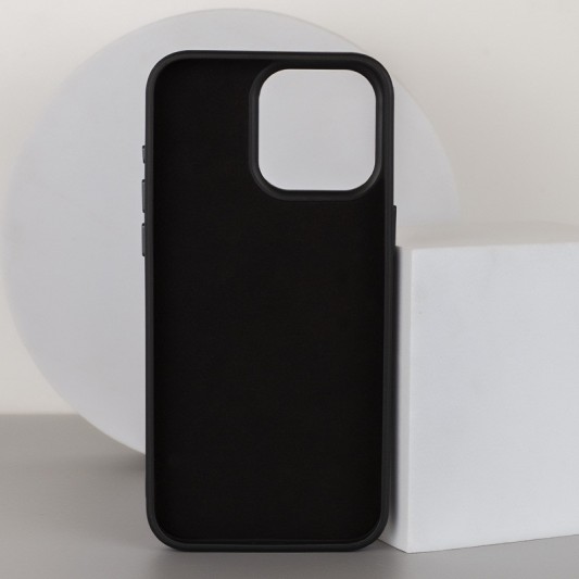 Шкіряний чохол Bonbon Leather Metal Style with MagSafe для Apple iPhone 11 (6.1"), Чорний / Black - зображення 1 