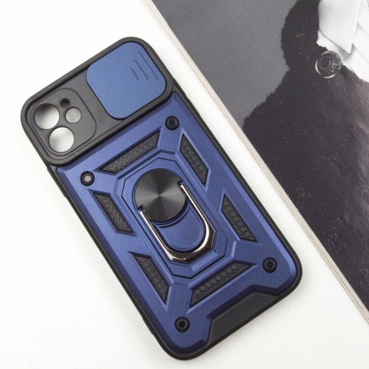 Ударопрочный чехол Camshield Serge Ring для Apple iPhone 11 (6.1") Синий - изображение 4
