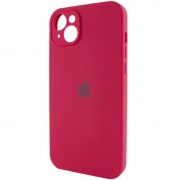 Чехол Silicone Case Full Camera Protective (AA) для Apple iPhone 15 (6.1"), Красный / Rose Red