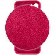 Чехол Silicone Case Full Camera Protective (AA) для Apple iPhone 15 (6.1"), Красный / Rose Red