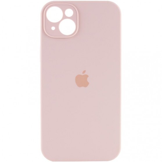 Чехол Silicone Case Full Camera Protective (AA) для Apple iPhone 15 (6.1") Розовый / Pink Sand