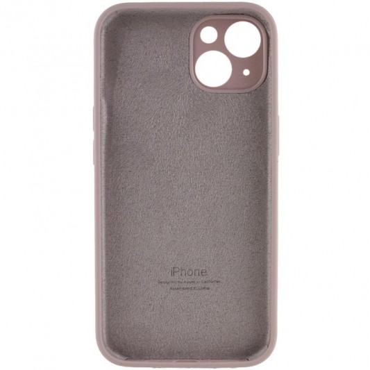 Чехол Silicone Case Full Camera Protective (AA) для Apple iPhone 15 (6.1") Серый / Lavender - изображение 1