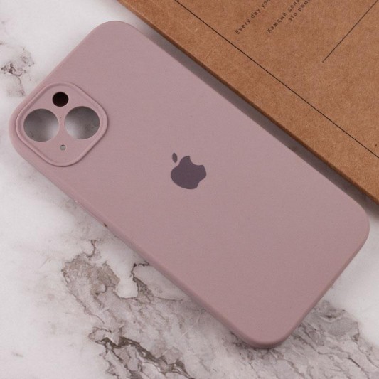Чехол Silicone Case Full Camera Protective (AA) для Apple iPhone 15 (6.1") Серый / Lavender - изображение 3