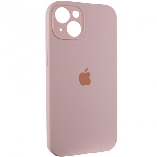 Чехол Silicone Case Full Camera Protective (AA) для Apple iPhone 15 (6.1") Розовый / Chalk Pink - изображение 1