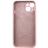 Чохол Silicone Case Full Camera Protective (AA) для Apple iPhone 15 (6.1"), Рожевий / Chalk Pink
