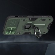 TPU+PC чехол Nillkin CamShield Armor (шторка на камеру) для Apple iPhone 15 Pro (6.1"), Зеленый
