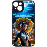 TPU+PC чехол Prisma Ladies для Apple iPhone 15 (6.1 дюйма) Cyberpunk
