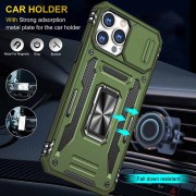 Ударопрочный чехол Camshield Army Ring для Apple iPhone 12 Pro / 12 (6.1"), Оливковый / Army Green