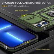 Ударопрочный чехол Camshield Army Ring для Apple iPhone 12 Pro / 12 (6.1"), Оливковый / Army Green