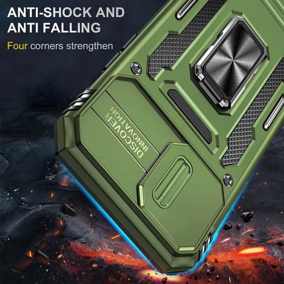 Удароміцний чохол Camshield Army Ring для iPhone 12 Pro / 12 (6.1"), Оливковий / Army Green