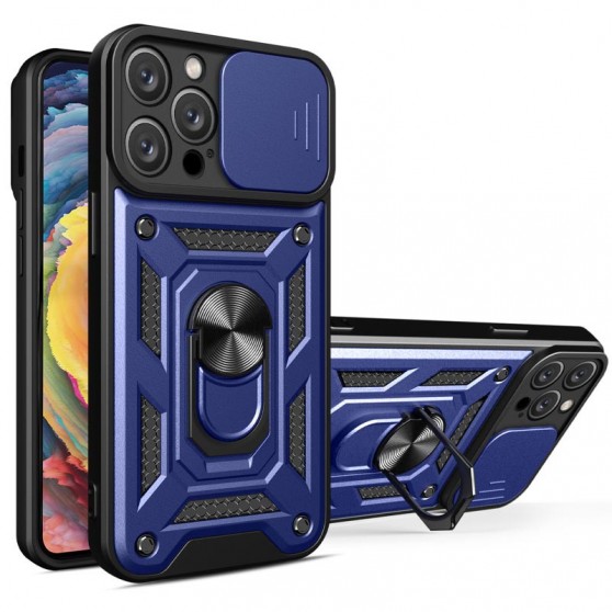 Удароміцний чохол Camshield Serge Ring для Apple iPhone 12 Pro Max (6.7"), Синій