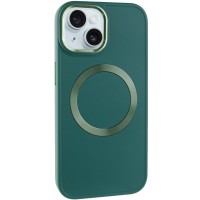 TPU чехол Bonbon Metal Style with MagSafe для Apple iPhone 15 (6.1") Зеленый / Army Green