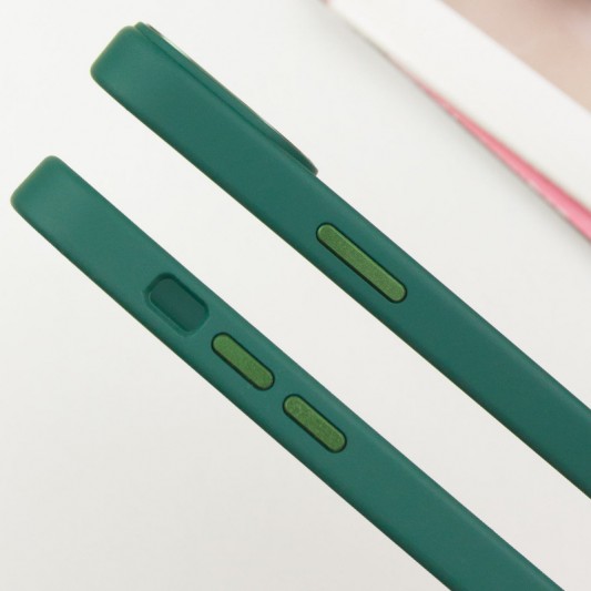 TPU чохол Bonbon Metal Style with MagSafe для Apple iPhone 15 (6.1") Зелений / Army Green - зображення 3 