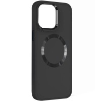 TPU чохол Bonbon Metal Style with MagSafe для Apple iPhone 15 (6.1"), Чорний / Black