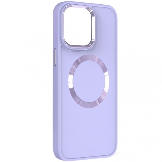 TPU чехол Bonbon Metal Style with MagSafe для Apple iPhone 15 Plus (6.7") Сиреневый / Dasheen