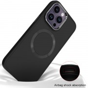 TPU чохол Bonbon Metal Style with MagSafe для Apple iPhone 15 Pro Max (6.7"), Чорний / Black