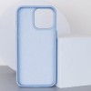 Шкіряний чохол Bonbon Leather Metal Style with MagSafe для Apple iPhone 15 (6.1"), Блакитний / Mist blue