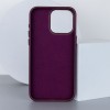 Шкіряний чохол Bonbon Leather Metal Style with MagSafe Apple iPhone 15 Plus (6.7"), Бордовий / Plum