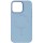 Кожаный чехол Bonbon Leather Metal Style with MagSafe для Apple iPhone 15 Plus (6.7") Голубой / Mist blue