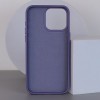Кожаный чехол Bonbon Leather Metal Style with MagSafe для Apple iPhone 15 Plus (6.7"), Серый / Lavender