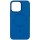 Кожаный чехол Bonbon Leather Metal Style with MagSafe для Apple iPhone 15 Plus (6.7") Синий / Indigo