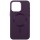 Кожаный чехол Bonbon Leather Metal Style with MagSafe для Apple iPhone 15 Plus (6.7") Фиолетовый / Dark Purple