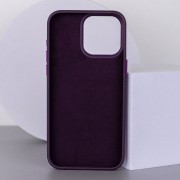 Кожаный чехол Bonbon Leather Metal Style with MagSafe для Apple iPhone 15 Plus (6.7"), Фиолетовый / Dark Purple