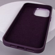 Кожаный чехол Bonbon Leather Metal Style with MagSafe для Apple iPhone 15 Plus (6.7"), Фиолетовый / Dark Purple