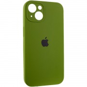 Чохол Silicone Case Full Camera Protective (AA) для Apple iPhone 15 Plus (6.7"), Зелений / Dark Olive