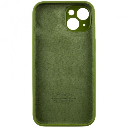 Чохол Silicone Case Full Camera Protective (AA) для Apple iPhone 15 Plus (6.7") Зелений / Dark Olive - зображення 3 