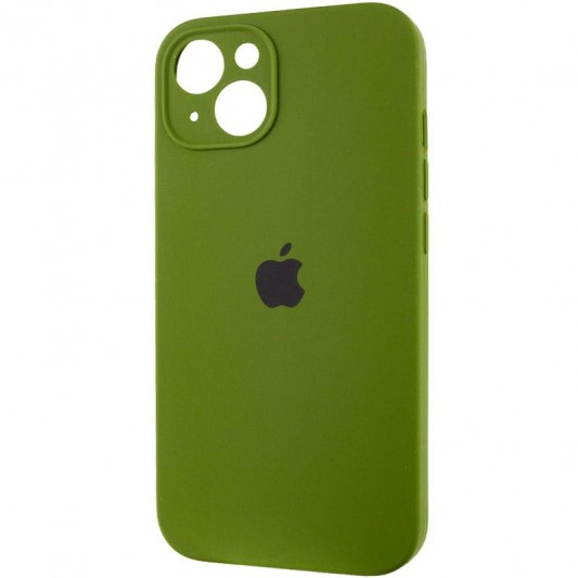 Чохол Silicone Case Full Camera Protective (AA) для Apple iPhone 15 Plus (6.7") Зелений / Dark Olive - зображення 2 