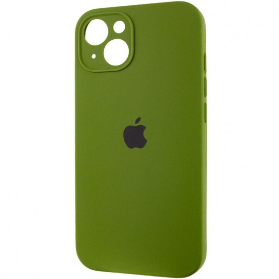 Чохол Silicone Case Full Camera Protective (AA) для Apple iPhone 15 Plus (6.7"), Зелений / Dark Olive