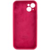 Чехол Silicone Case Full Camera Protective (AA) для Apple iPhone 15 Plus (6.7"), Красный / Rose Red