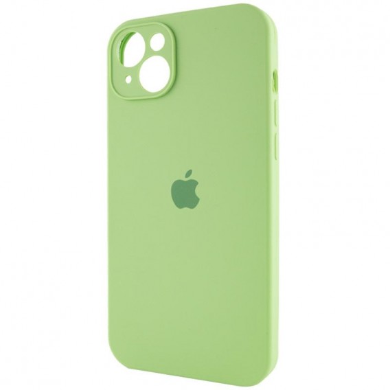 Чохол Silicone Case Full Camera Protective (AA) для Apple iPhone 15 Plus (6.7"), М'ятний / Mint