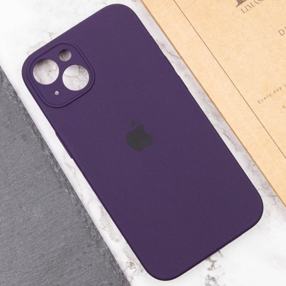 Чохол Silicone Case Full Camera Protective (AA) для Apple iPhone 15 Plus (6.7"), Фіолетовий / Elderberry