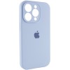 Чехол Silicone Case Full Camera Protective (AA) для Apple iPhone 15 Pro (6.1"), Голубой / Lilac Blue