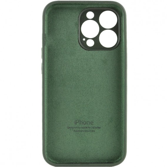 Чехол Silicone Case Full Camera Protective (AA) для Apple iPhone 15 Pro (6.1"), Зеленый / Cyprus Green