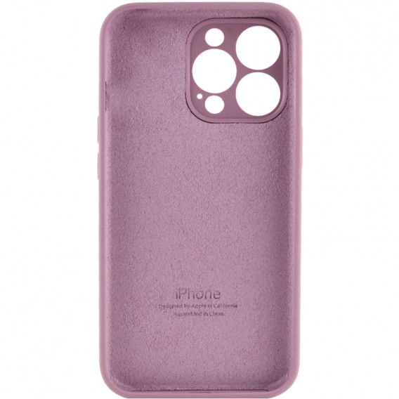 Чехол Silicone Case Full Camera Protective (AA) для Apple iPhone 15 Pro (6.1"), Лиловый / Lilac Pride