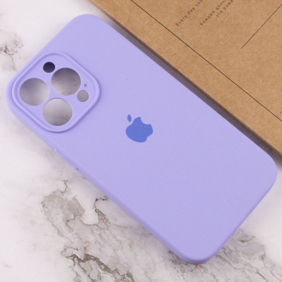Чохол Silicone Case Full Camera Protective (AA) для Apple iPhone 15 Pro (6.1"), Бузковий / Dasheen