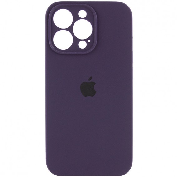 Чехол Silicone Case Full Camera Protective (AA) для Apple iPhone 15 Pro (6.1"), Фиолетовый / Elderberry