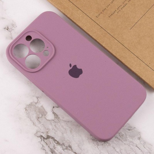Чехол Silicone Case Full Camera Protective (AA) для Apple iPhone 15 Pro Max (6.7") Лиловый / Lilac Pride - изображение 3
