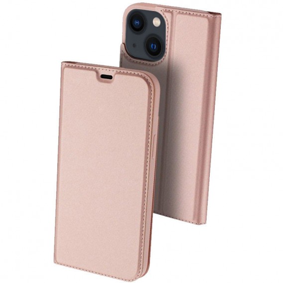 Чохол-книжка Dux Ducis з кишенею для візиток для Apple iPhone 15 (6.1"), Rose Gold
